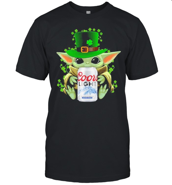 Baby Yoda Hug Coor Light Irish Patricks Day  Classic Men's T-shirt