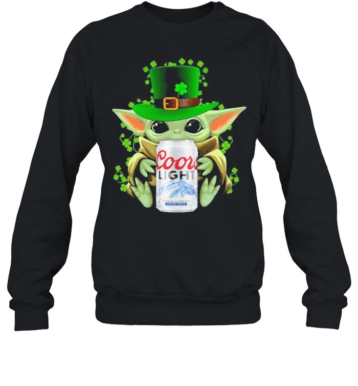 Baby Yoda Hug Coor Light Irish Patricks Day Unisex Sweatshirt