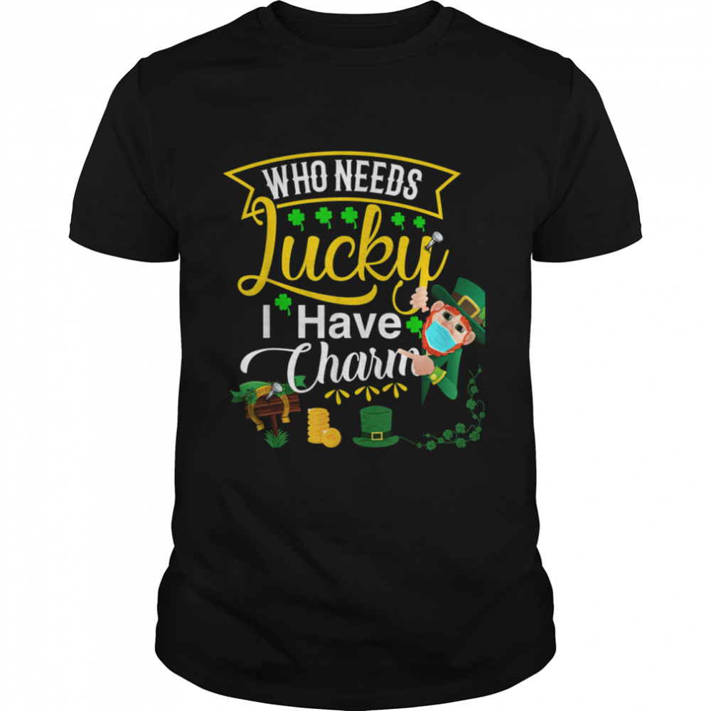 My Lucky Charm St Patricks Day Matching Couple Shamrock shirt Classic Men's T-shirt
